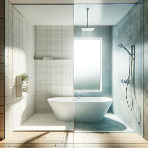 Trasformazione bagno moderno da vasca in doccia e vasca